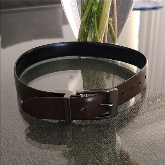 Dickies Reversible Black Brown Vegan Leather Slim Belt Boys S 22-24 Waist - Picture 13 of 14